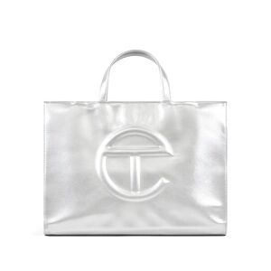Silver Telfar Medium Shopping Bag